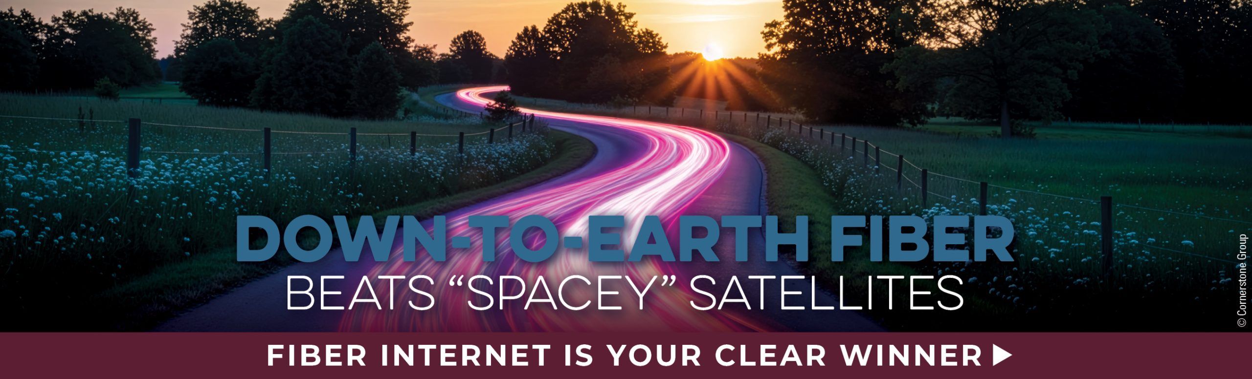 Down to earth fiber beats spacey satellite internet